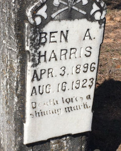 Headstone of Ben A. Harris