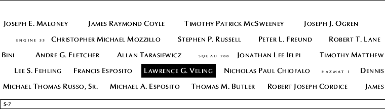 Panel S-7, South Pool, National September 11 Memorial