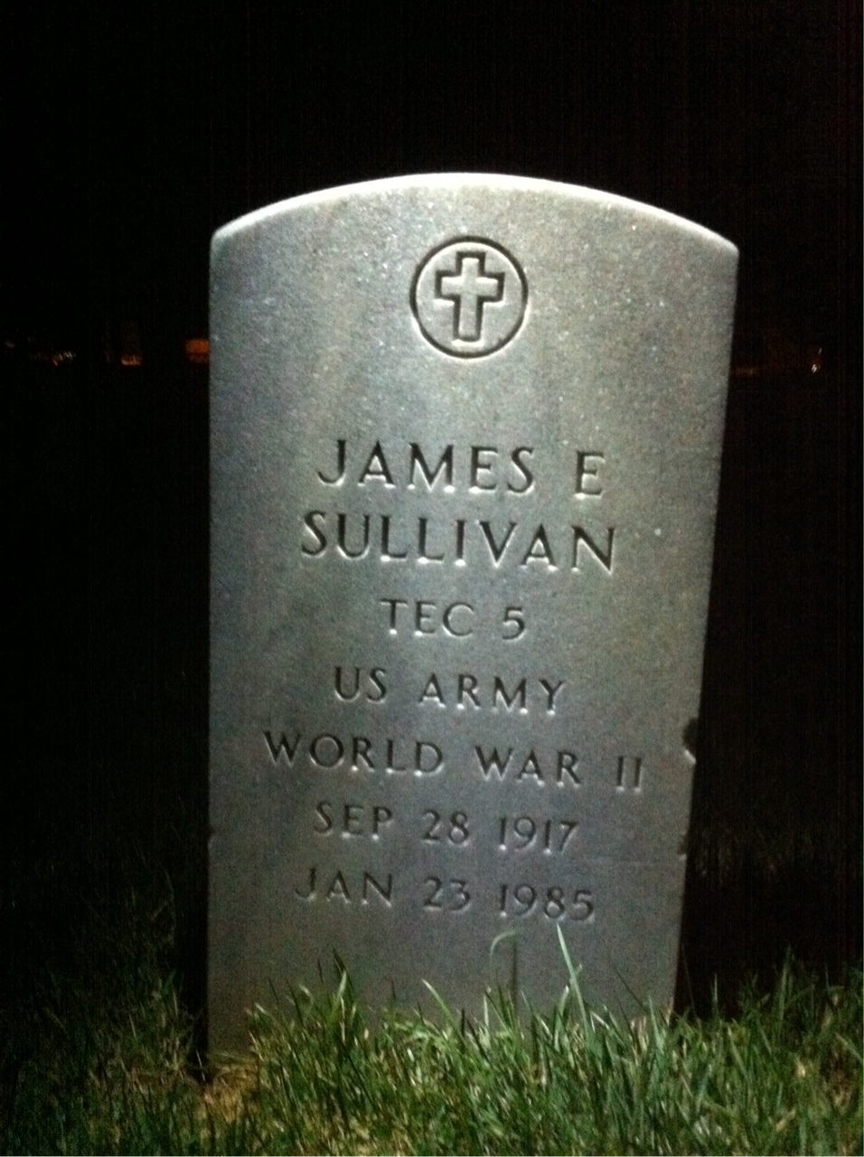 Headstone shared by 3 interments, including James E Sullivan