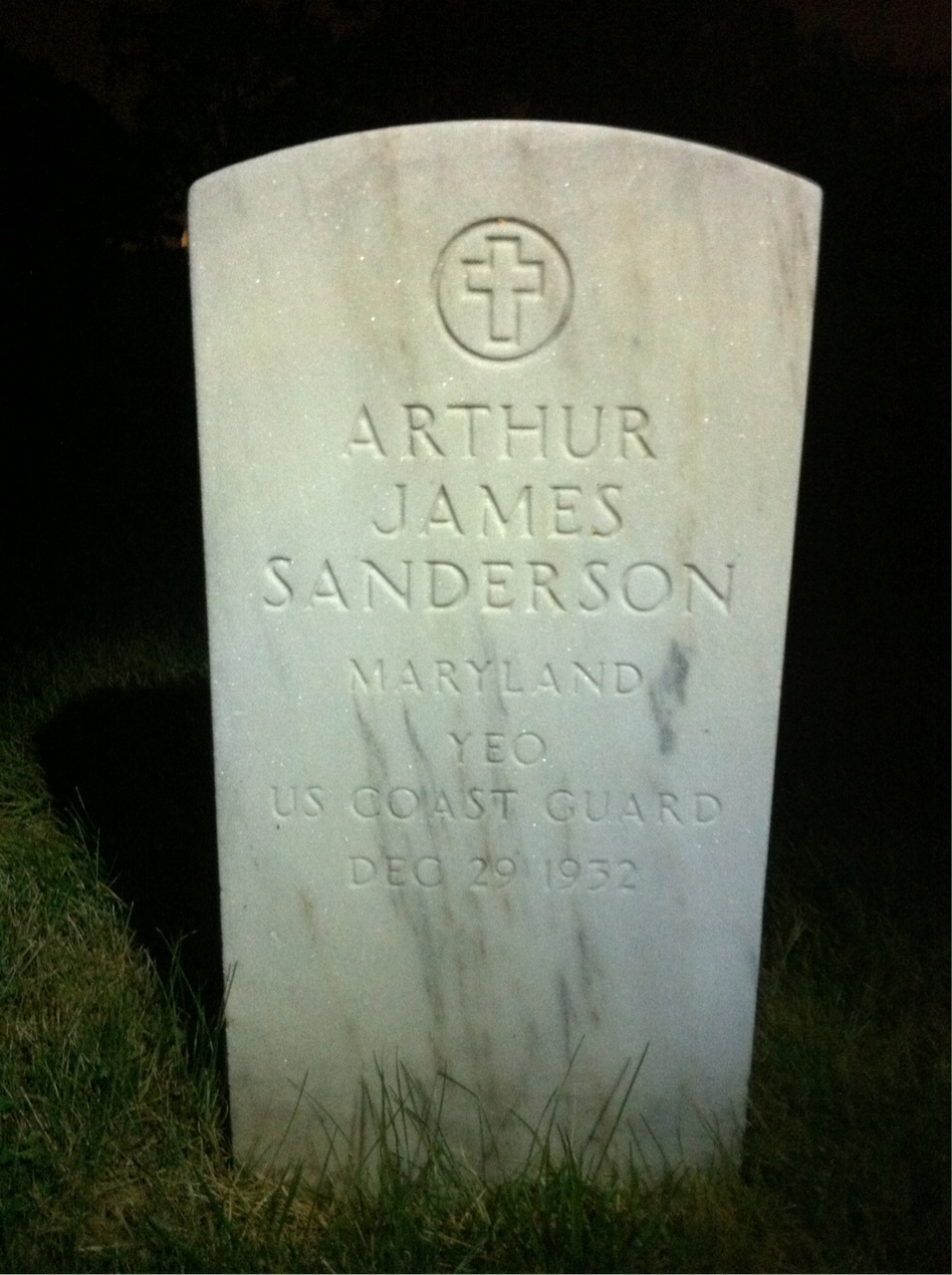 Headstone of Arthur James Sanderson