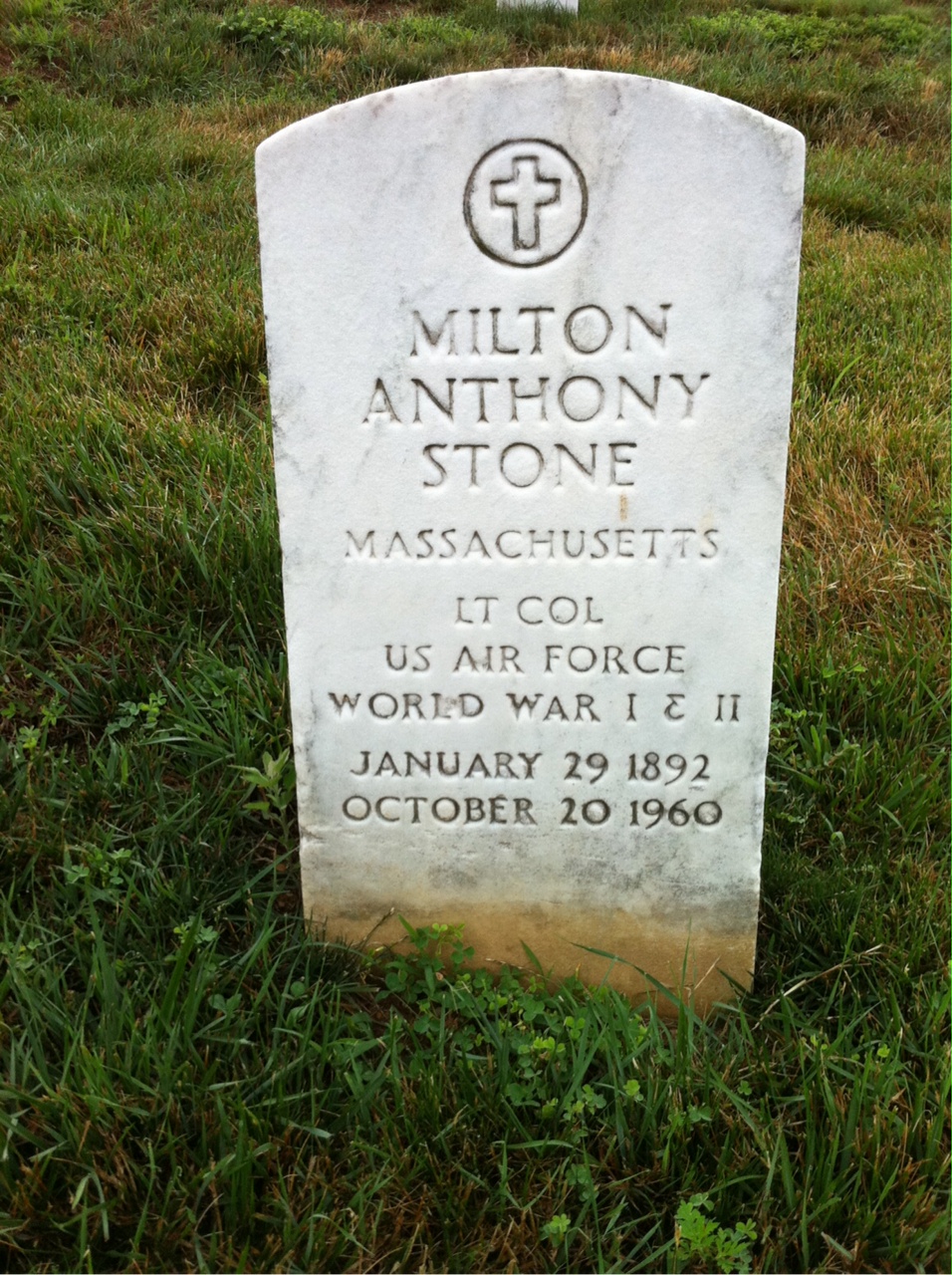 Headstone of Milton A Stone