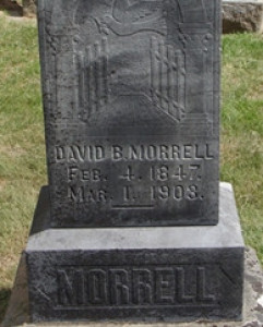 Headstone of David B. Morrell