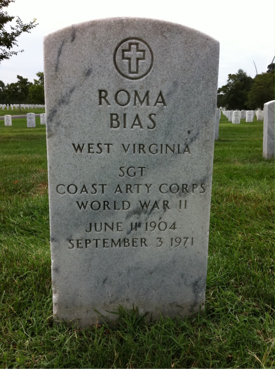 Headstone of Roma Bias