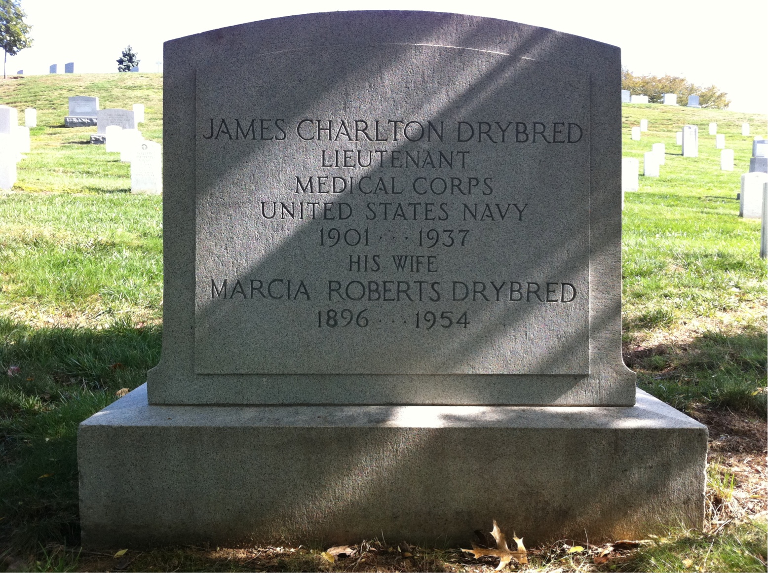 Headstone of Marcia R Drybred