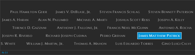 Panel N-51, North Pool, National September 11 Memorial