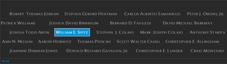 Panel N-42, North Pool, National September 11 Memorial