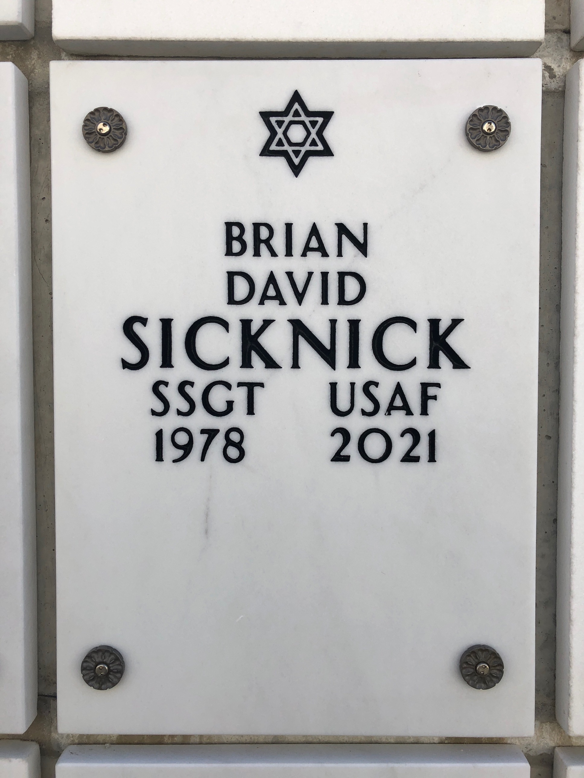 Headstone of Brian David Sicknick