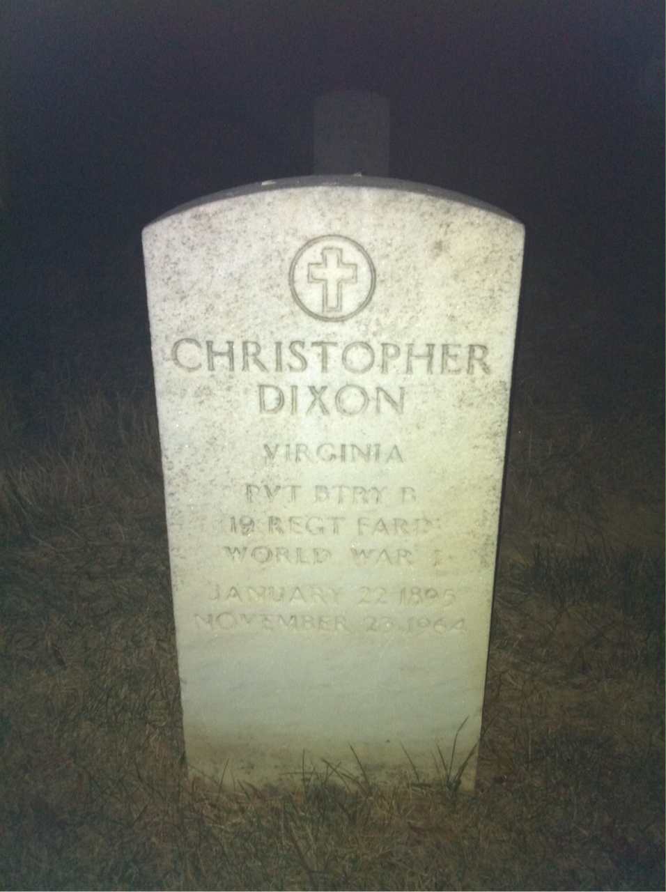 Headstone of Christopher Dixon