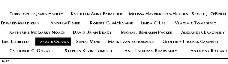 Panel N-22, North Pool, National September 11 Memorial