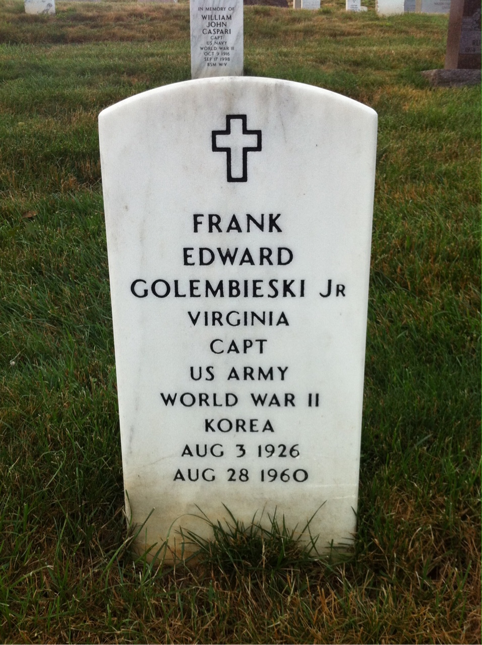 Headstone of Frank E Golembieski Jr.