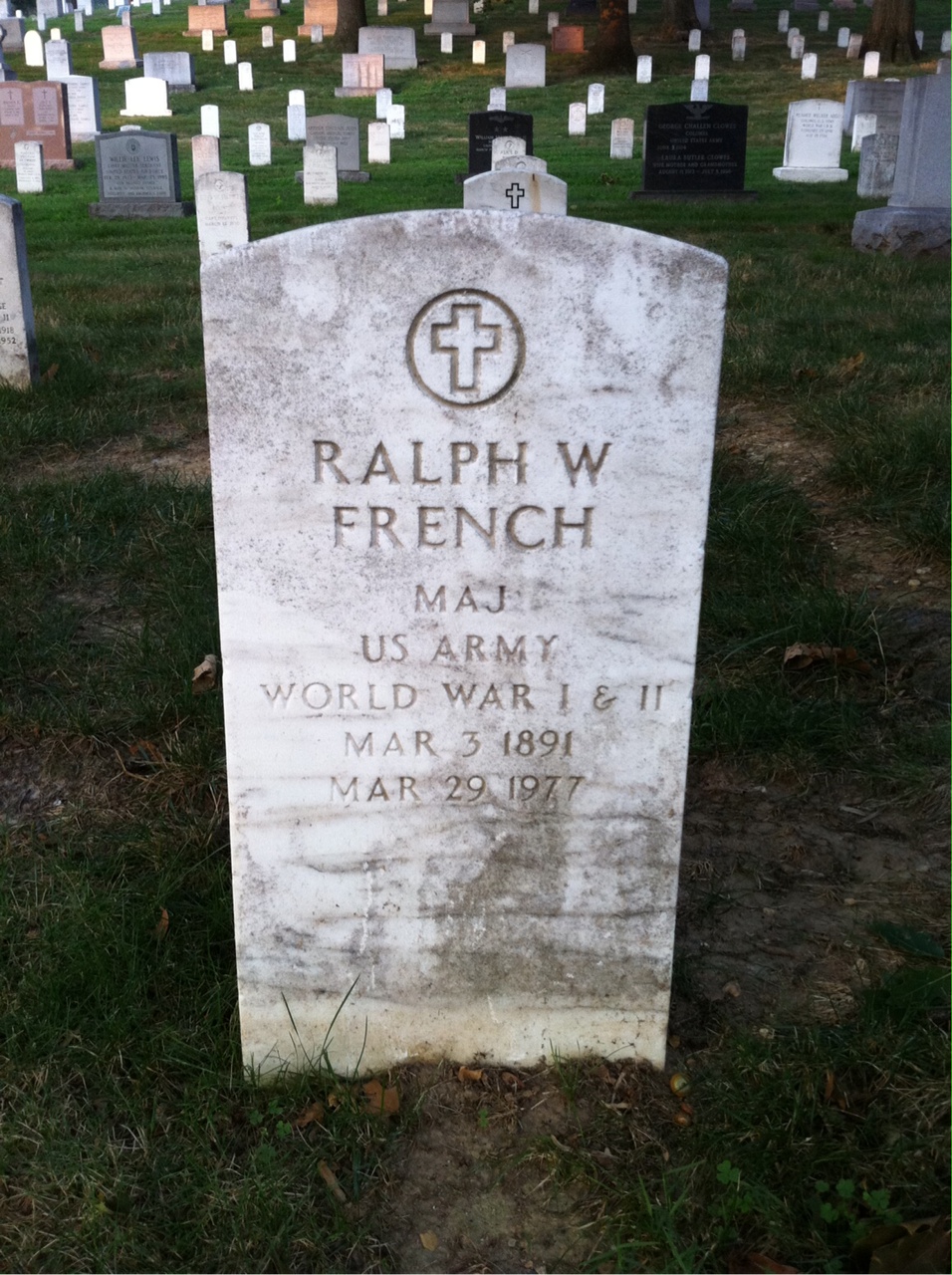 Headstone of Ralph Warren French