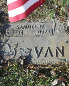 Headstone of Samuel W. Van Auken