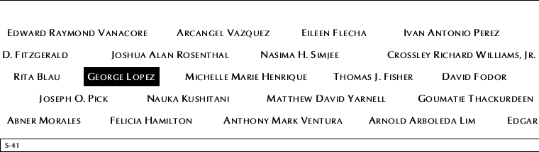 Panel S-41, South Pool, National September 11 Memorial
