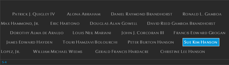 Panel S-4, South Pool, National September 11 Memorial