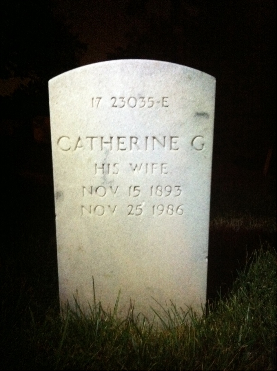 Headstone shared by 2 interments, including Michael F Daly