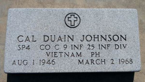 Headstone of Cal Duain Johnson