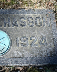 Headstone of Albert J. Hasson
