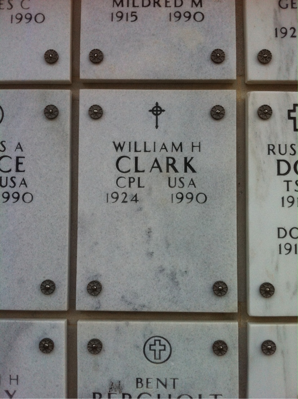 Headstone of William H Clark