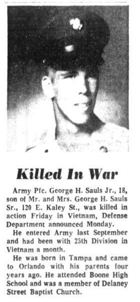 Headstone of George Harold Sauls Jr.
