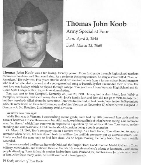 Headstone of Thomas John Koob