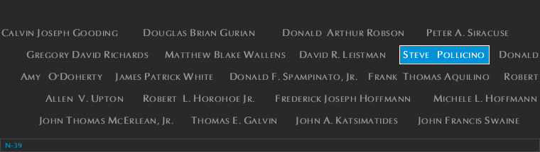 Panel N-39, North Pool, National September 11 Memorial