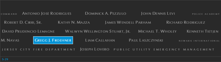 Panel S-29, South Pool, National September 11 Memorial