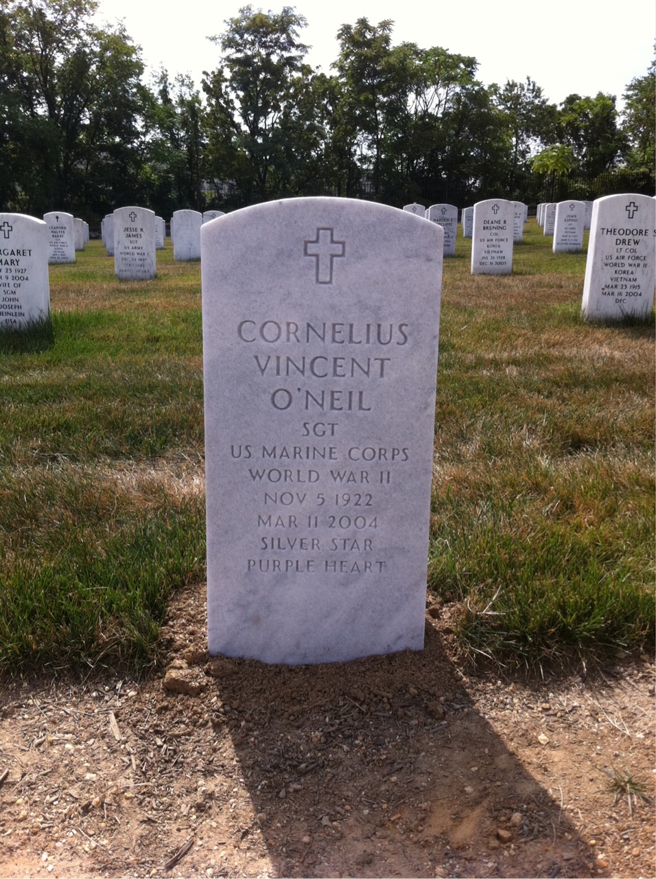 Headstone of Cornelius Vincent O'Neil