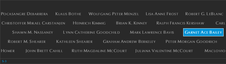 Panel S-3, South Pool, National September 11 Memorial