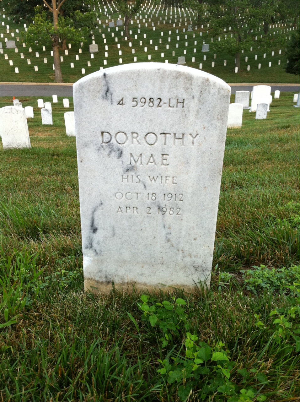 Headstone shared by 2 interments, including George P Aldridge