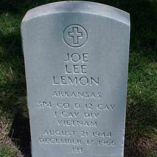 Headstone of Joe Lee Lemon