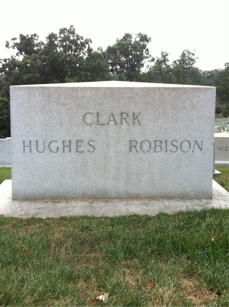 Headstone shared by 4 interments, including Charles Clark