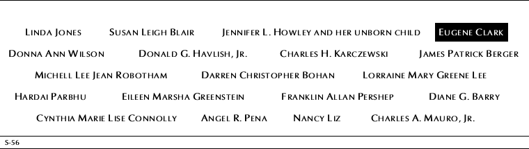 Panel S-56, South Pool, National September 11 Memorial