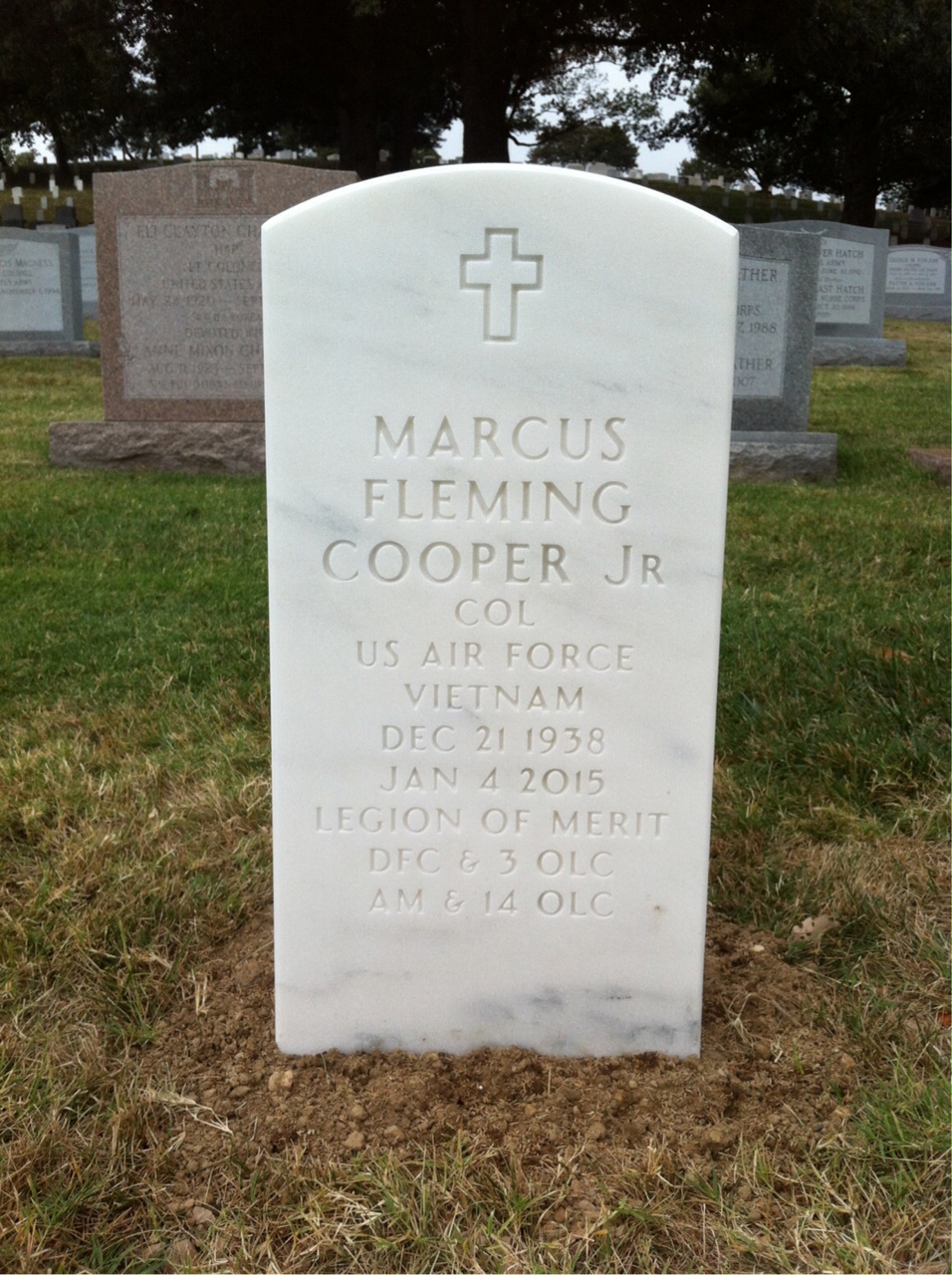 Headstone of Marcus Fleming Cooper Jr.