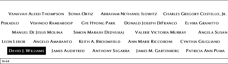 Panel N-64, North Pool, National September 11 Memorial
