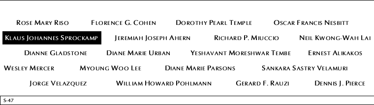 Panel S-47, South Pool, National September 11 Memorial