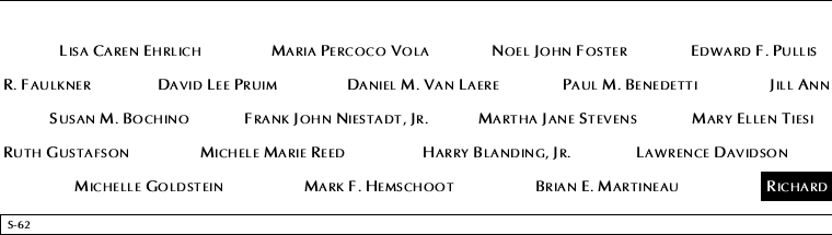 Panel S-62, South Pool, National September 11 Memorial