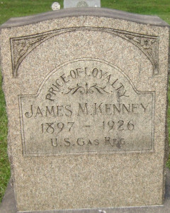 Headstone of James M. Kenney Jr.