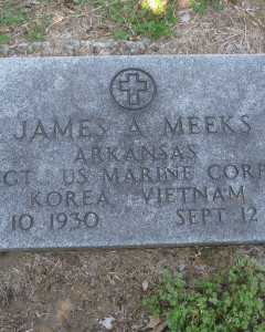 Headstone of James Amos Meeks
