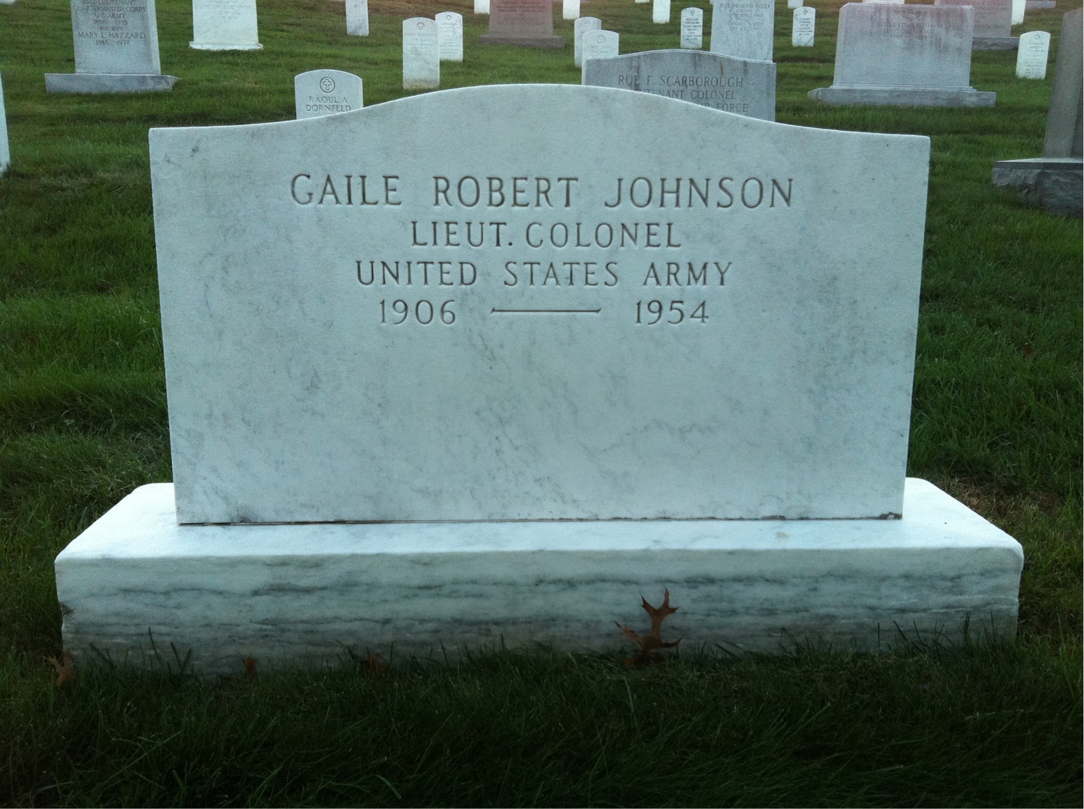Headstone of Gaile R Johnson