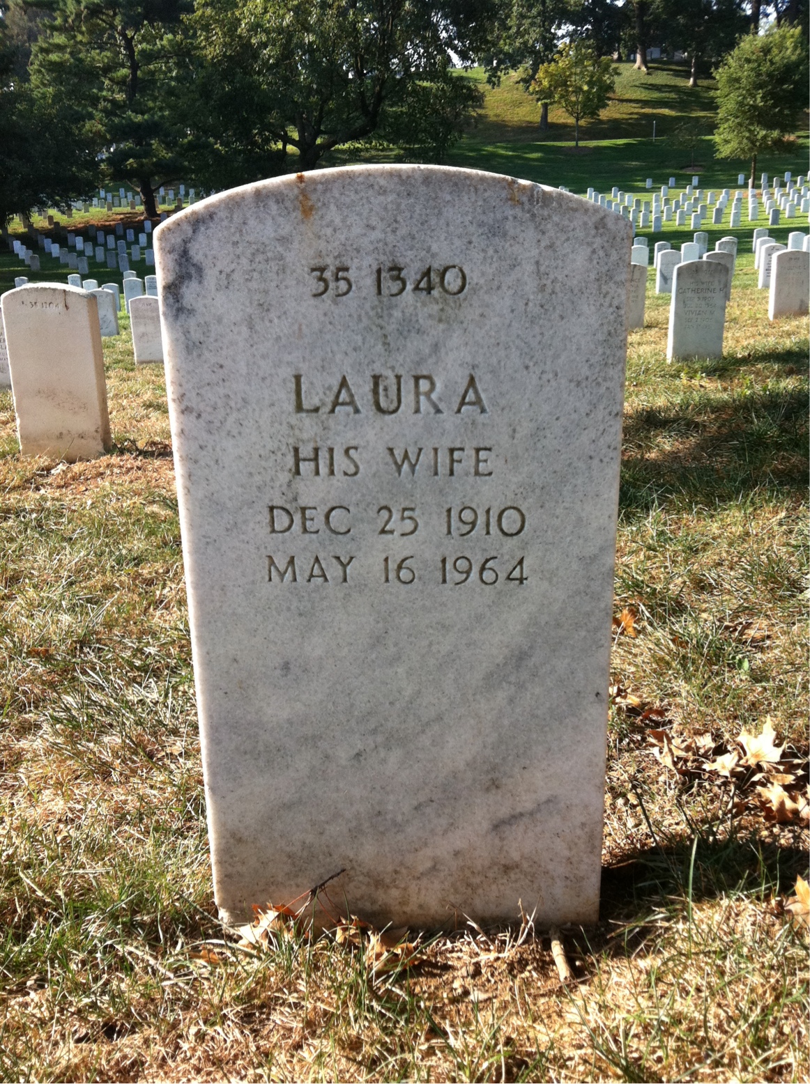Headstone shared by 2 interments, including Walter Urbach