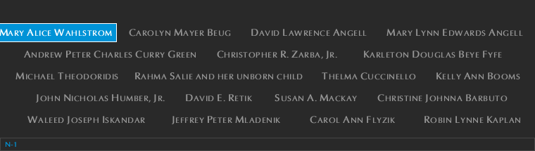 Panel N-1, North Pool, National September 11 Memorial