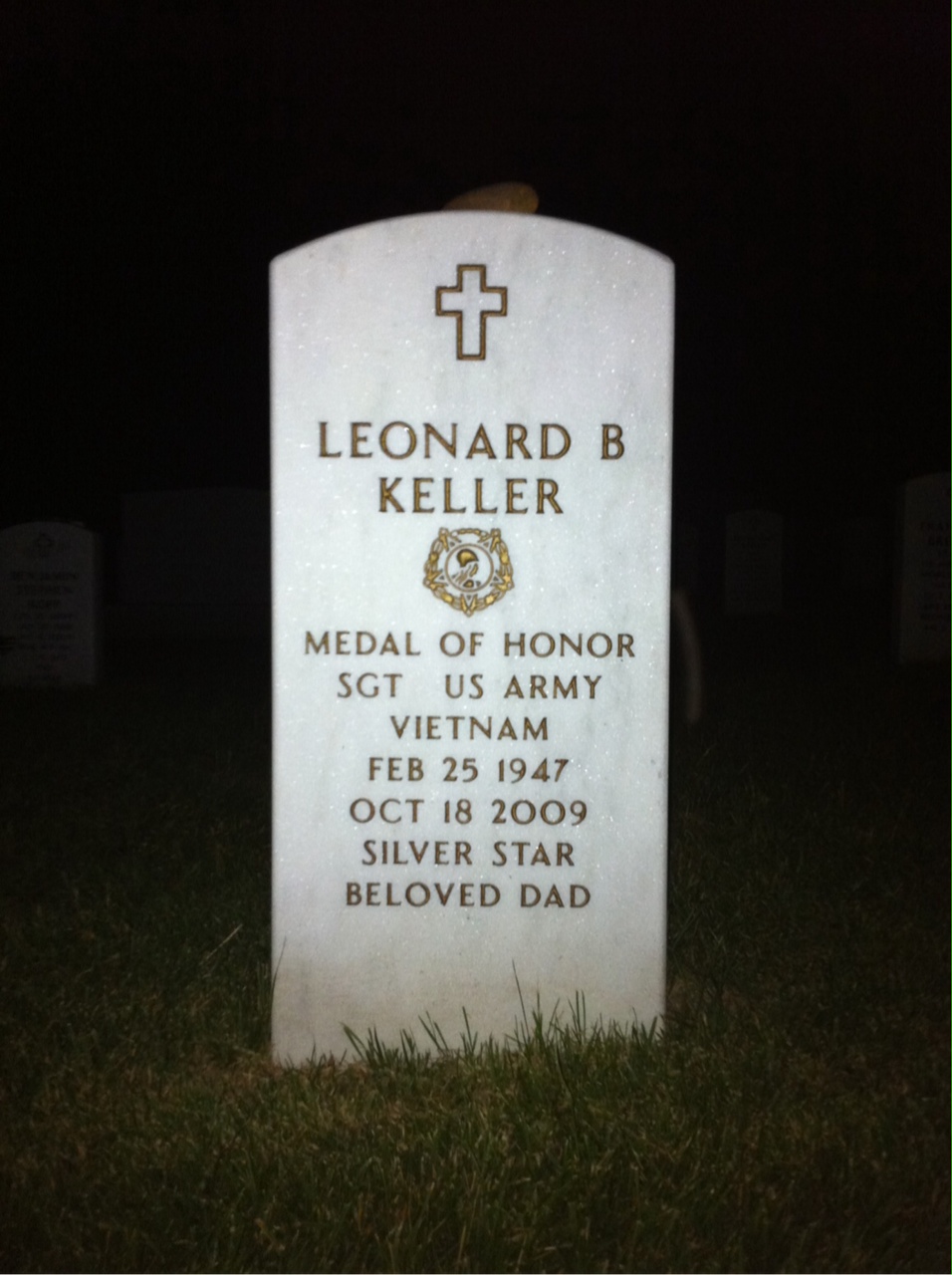 Headstone of Leonard B. Keller