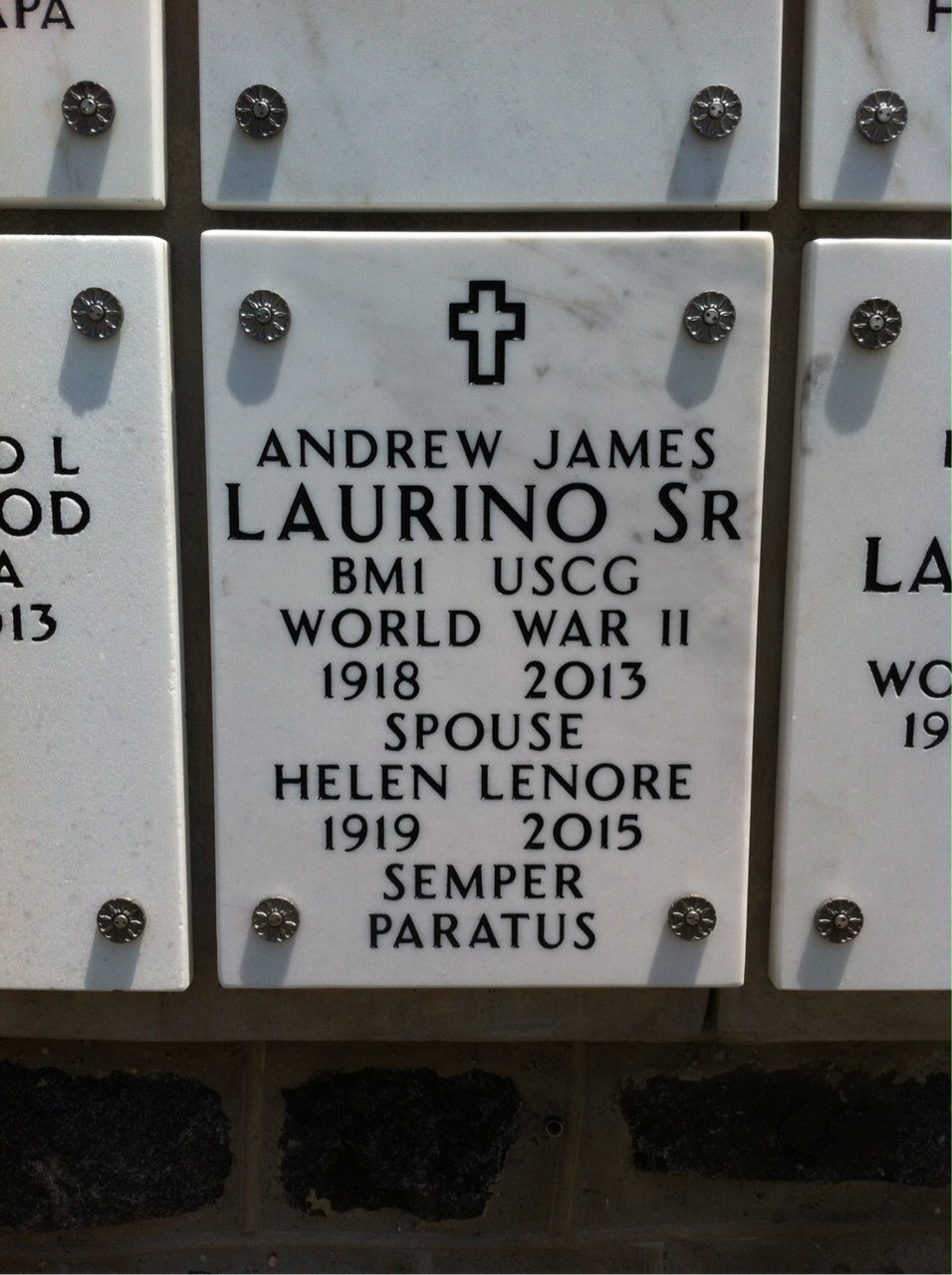 Headstone of Andrew James Laurino Sr.