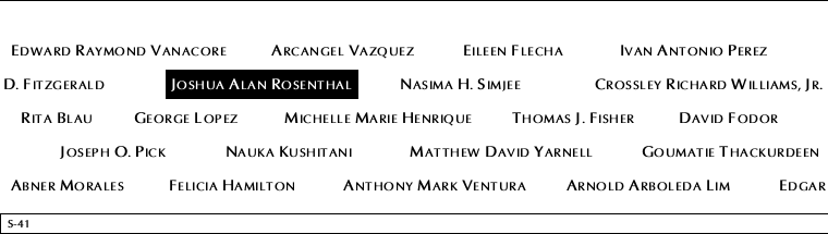 Panel S-41, South Pool, National September 11 Memorial
