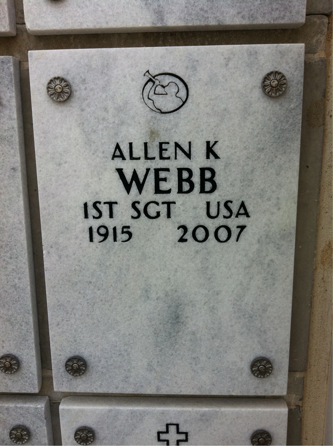 Headstone of Allen K Webb