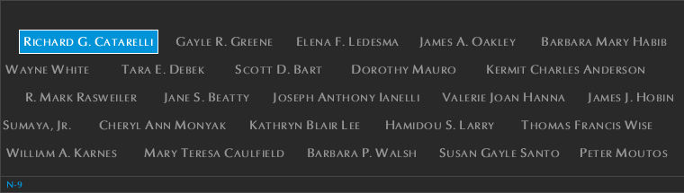 Panel N-9, North Pool, National September 11 Memorial