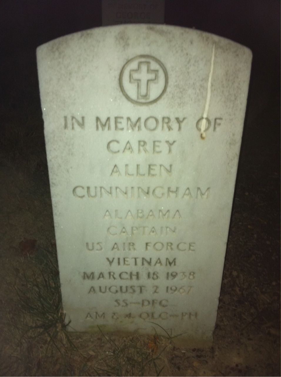 Headstone of Carey Allen Cunningham