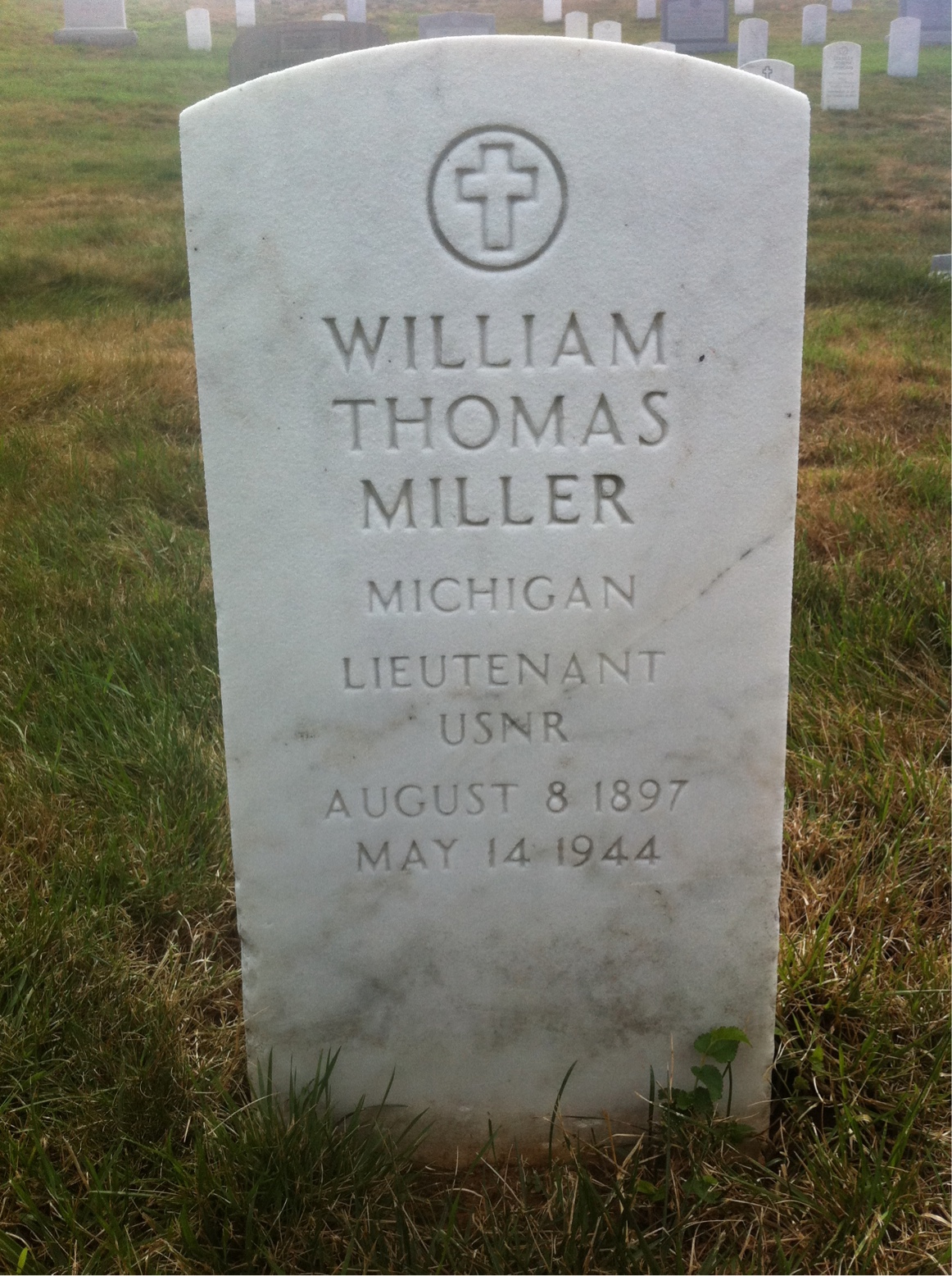 Headstone of William T Miller