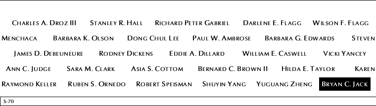 Panel S-70, South Pool, National September 11 Memorial