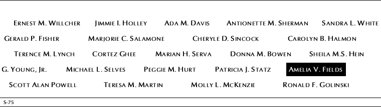 Panel S-75, South Pool, National September 11 Memorial